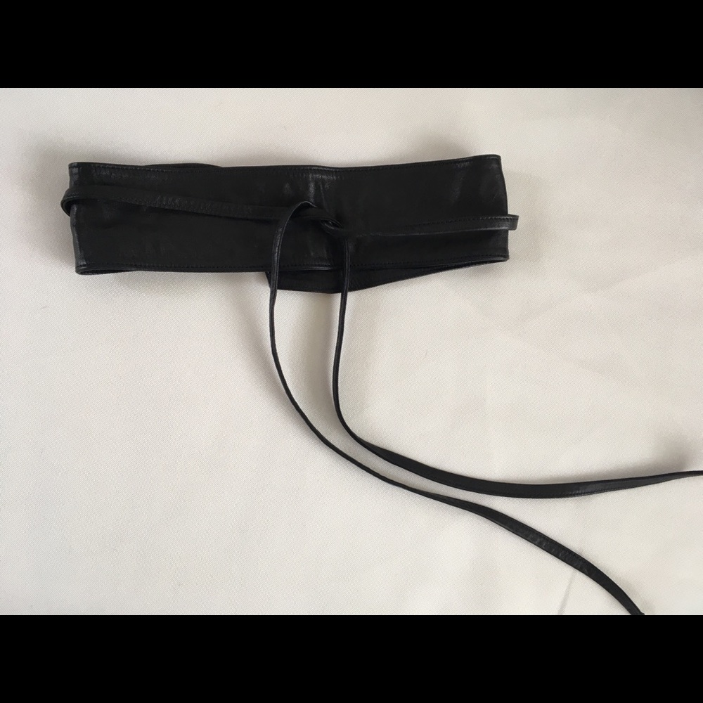 Garnet Hill Genuine Italian Leather Wrap Belt